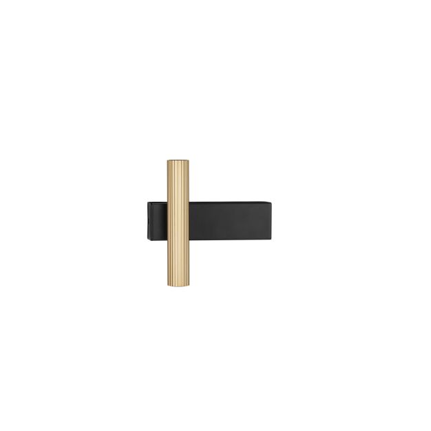 Nova Luce Paron - Wandleuchte - 5,5 x 15 x 15 cm - 6W LED inkl. - sand schwarz und gold