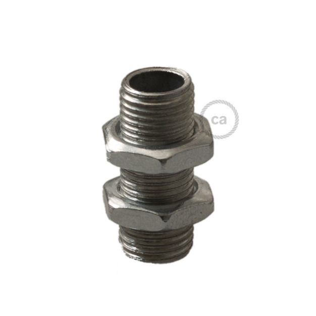 Creative Cables - Gewindestange mit 2 Muttern - Ø 1 x 2,5 cm - Metall grau