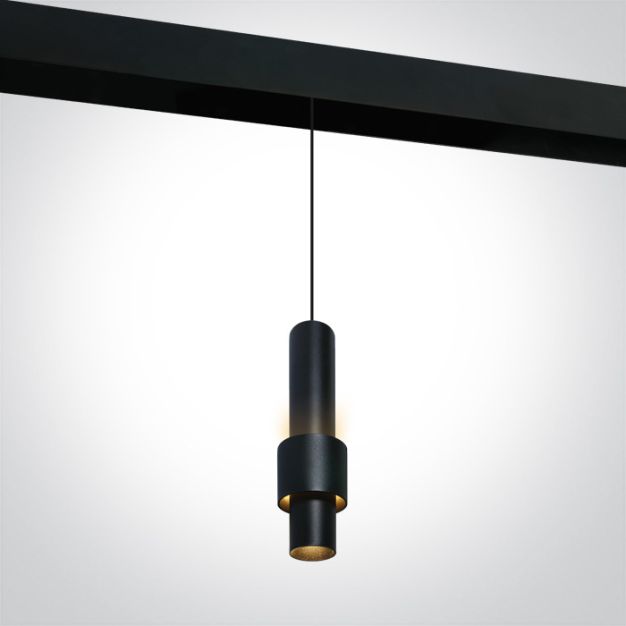 ONE Light Magnetschienensystem MINI, MIDI & MAXI - Hängeleuchte - Ø 6 x 30 cm - DALI - 7W dimmbare LED inkl. - schwarz