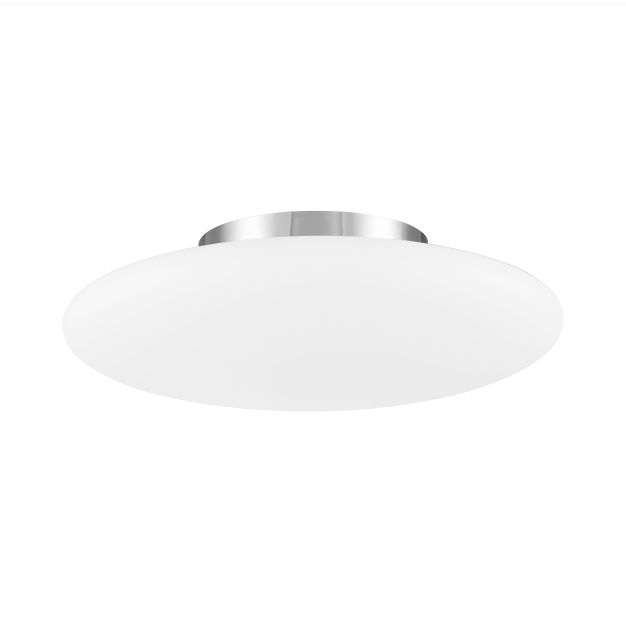 Nova Luce Pressione - Deckenleuchte - Ø 42 x 14 cm - Opal und Chrom