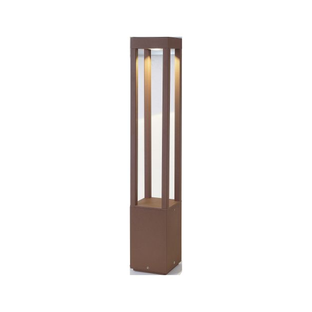 Faro Agra - Gartenleuchte - 10,8 x 10,8 x 65 cm - 9W LED inkl. - IP55 - rostbraun