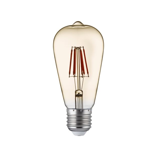 Searchlight LED Lampe - Ø 6 x 13 cm - E27 - 6W dimmbar (5er Set) - 2700K - transparent