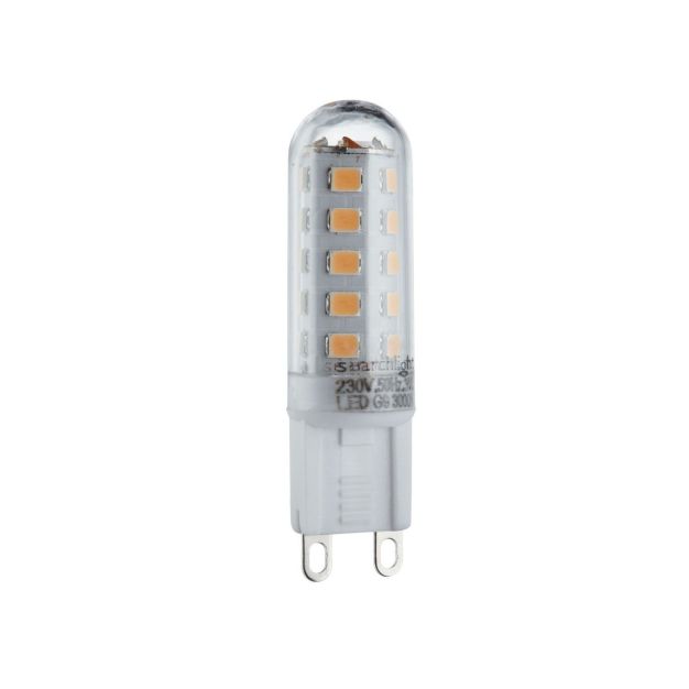 Searchlight LED Lampe - Ø 2 x 6 cm - G9 - 3W dimmbar (10er Set) - 4000K - transparent