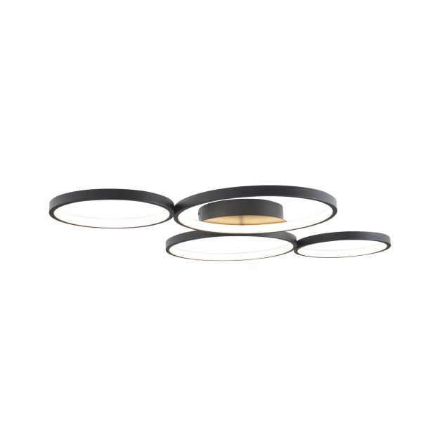Maxlight Velvet - Deckenleuchte - 95 x 65 x 6 cm - 67W LED inkl. - schwarz