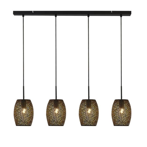 Searchlight Laser - Pendelleuchte - 90 x 120 cm - schwarz und gold