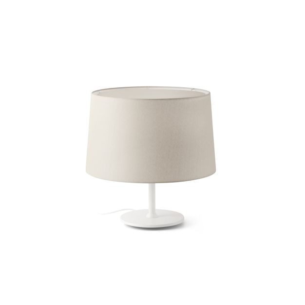 Faro Windsor – tischlampe – Ø 48,5 x 51 x 29 cm – mattweiß und leinen