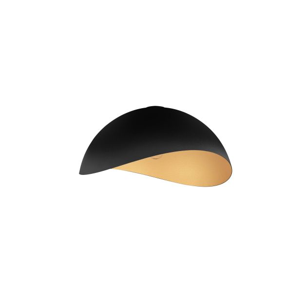 Nova Luce Opsi - Deckenleuchte - Ø 50 x 24 cm - Sand schwarz und gold