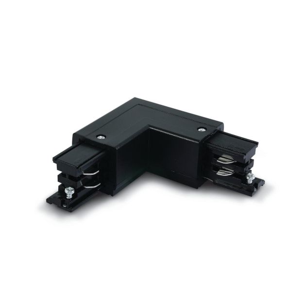 ONE Light Square Schienenzubehör - rechter Winkel - links - 3-Phasen-Schienensystem - 16A - schwarz