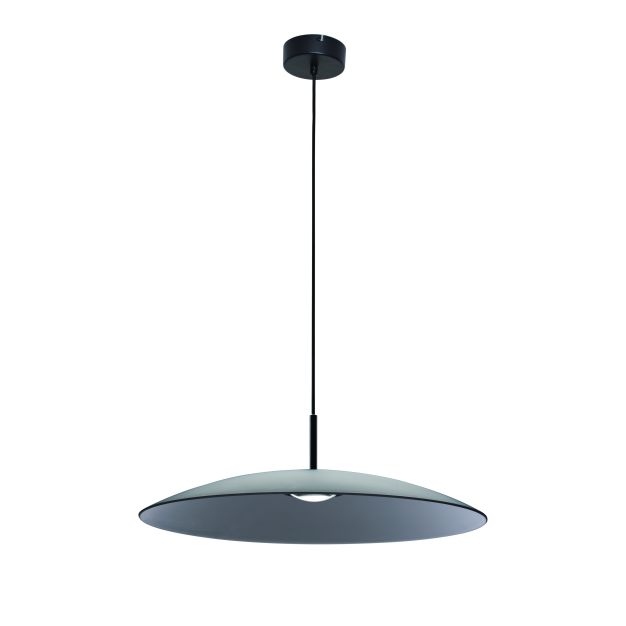Nova Luce Polifemo - hängelampe - Ø 60 x 153 cm - 17W LED inkl. - Rauchglas und Sand schwarz