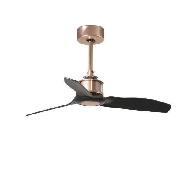 Faro Just Fan XS - Deckenventilator mit Fernbedienung - Ø 81 cm - Mattschwarz und Kupfer