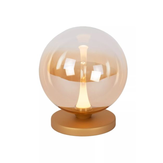 Lucide Gisela - Tischleuchte - Ø 16 x 17,5 cm - 4W LED inkl - bernsteinfarben