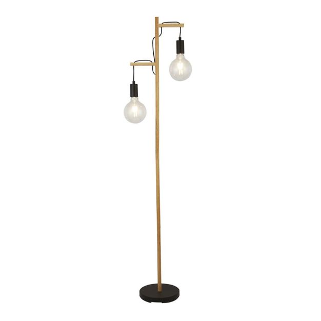 Searchlight Woody - Stehleuchte - 29 x 154,5 cm - schwarz und braun