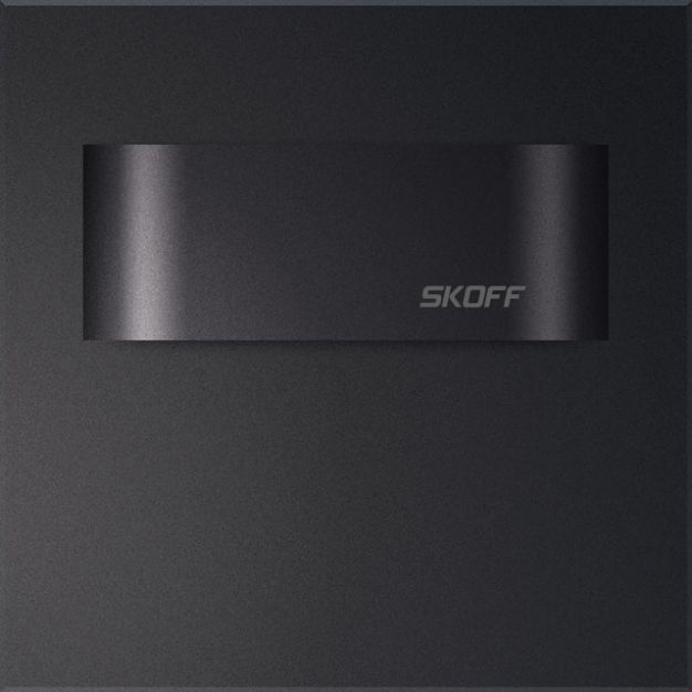 Skoff Tango Short LED - Wandeinbauleuchte - 73 x 73 mm - 1.8W LED inkl. - 230V - schwarz - 3000K