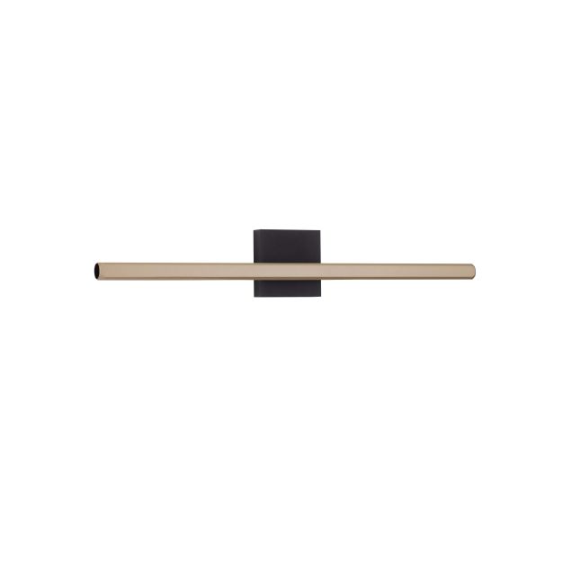 Nova Luce Lios - wandleuchte - 62 x 10 x 5 cm - 8W LED inkl. - IP54 - Mokka Kaffee und matt schwarz