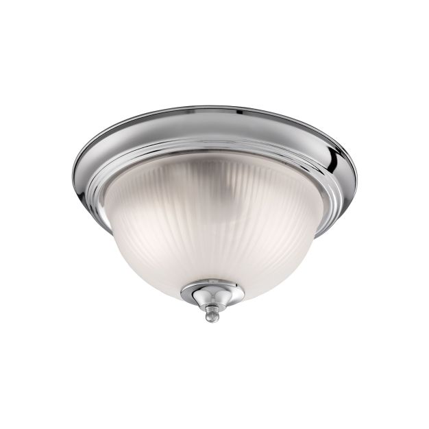 Searchlight Flush - Badezimmer-Deckenleuchte - Ø 29 x 15 cm - IP44 - Chrom