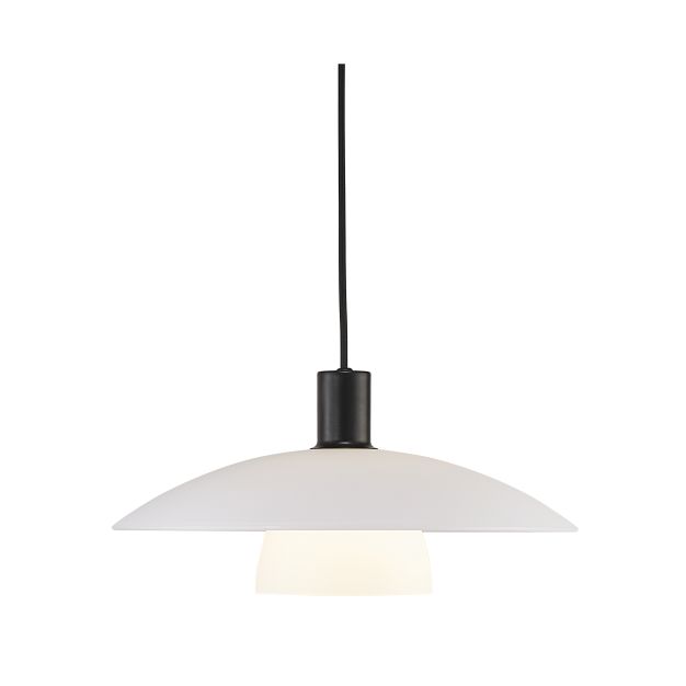 Nordlux Verona - Pendelleuchte - Ø 40 x 218,8 cm - opalweiß und schwarz