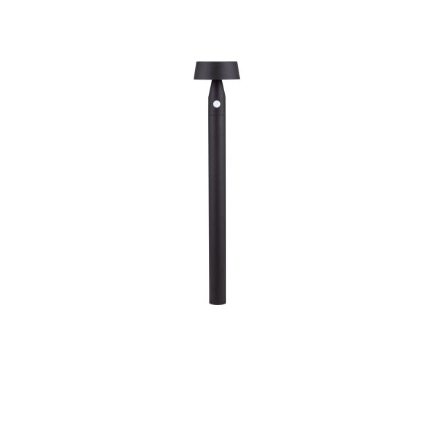 Nova Luce Chiaro - Gartenpfosten auf Erdspieß - Ø 17 x 90 cm - 1W LED inkl. - IP54 - Sand schwarz