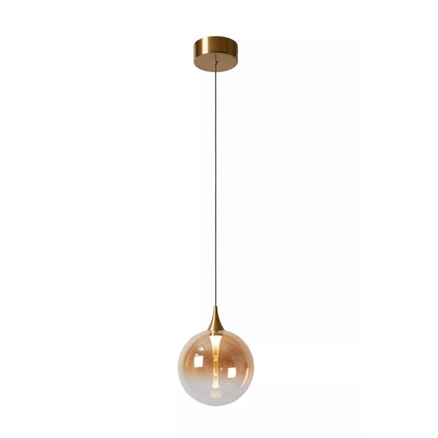 Lucide Gisela - Pendelleuchte - Ø 16 x 150 cm - 5W LED inkl - bernsteinfarben