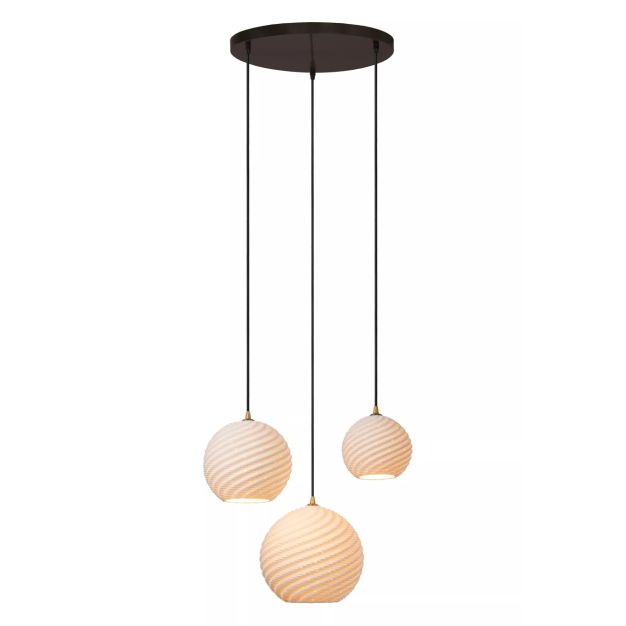 Lucide Bina - Hängeleuchte 3L - Ø 40 x 155 cm - weiß