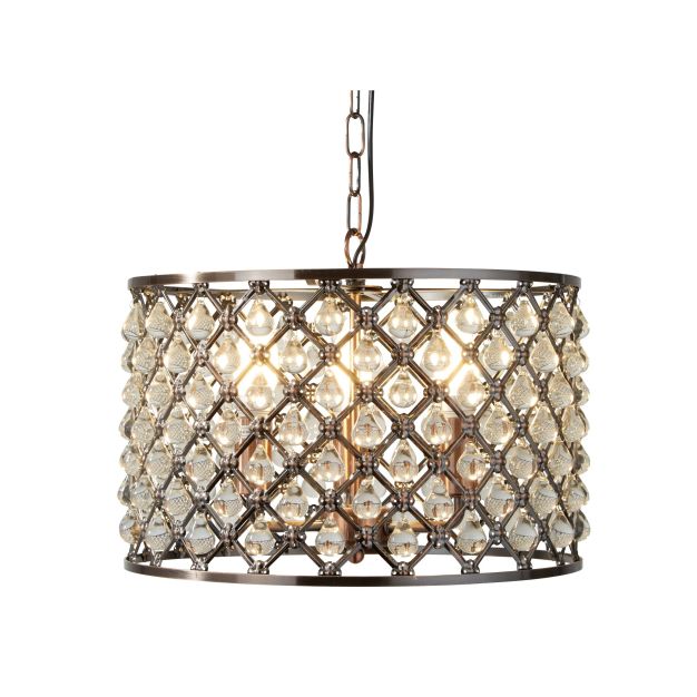 Searchlight Marquise - Pendelleuchte - Ø 38 x 100 cm - Kupfer antik