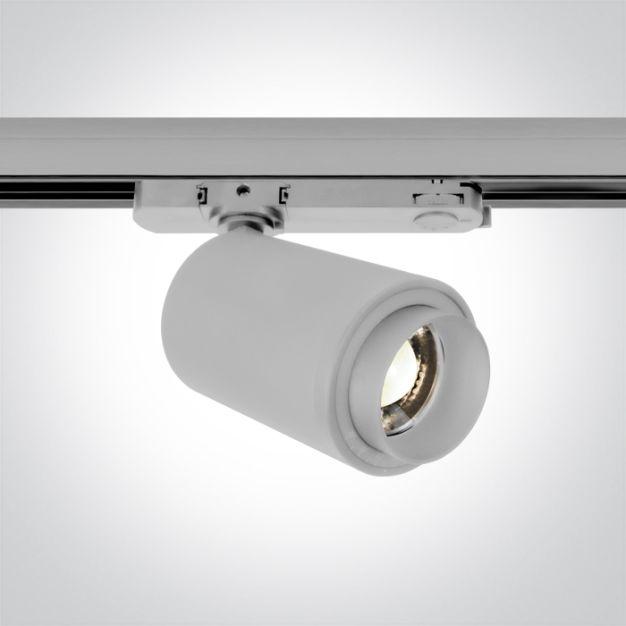 ONE Light COB Zoomable Cylinder - Stromschienenstrahler - Ø 8,5 x 13,5 cm - 30W LED inkl. - weiß