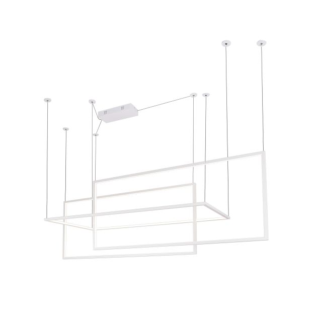 Maxlight Geometric - Hängeleuchte - 145 x 180 cm - 3 x 26,6W LED inkl. - weiß