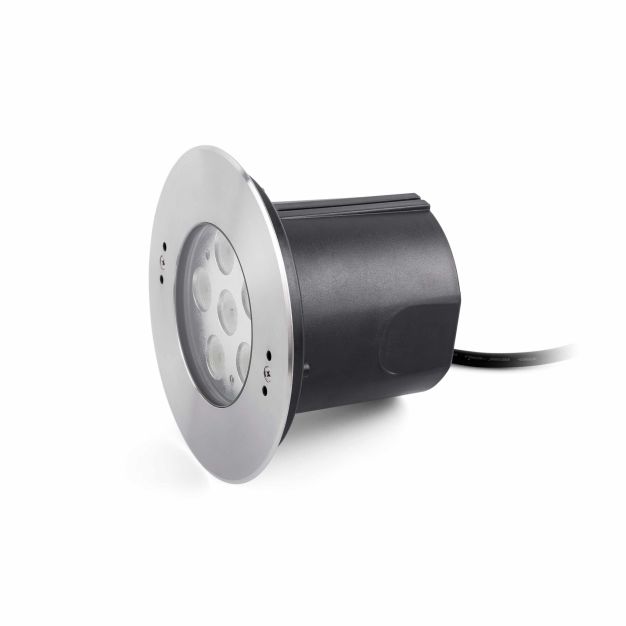 Faro Edel - LED-UnterwasserSearchlight - Ø 180 mm, Ø 156 mm Einbaumaß - 18W LED inkl. - IP68 - Edelstahl mattiert