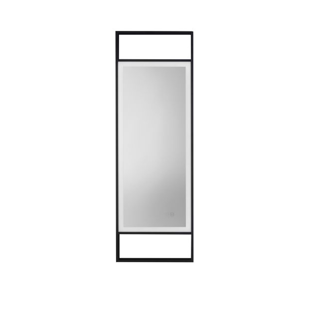 Nova Luce Doul - Spiegel mit Beleuchtung - 40 x 120 x 5 cm - 37W LED inkl. - IP44 - eloxiertes schwarz