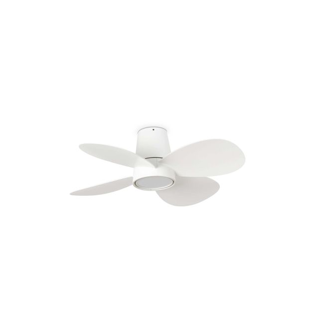 Faro Klover S - deckenventilator mit licht und fernbedienung - Ø 80 x 22,3 cm - matt weiß