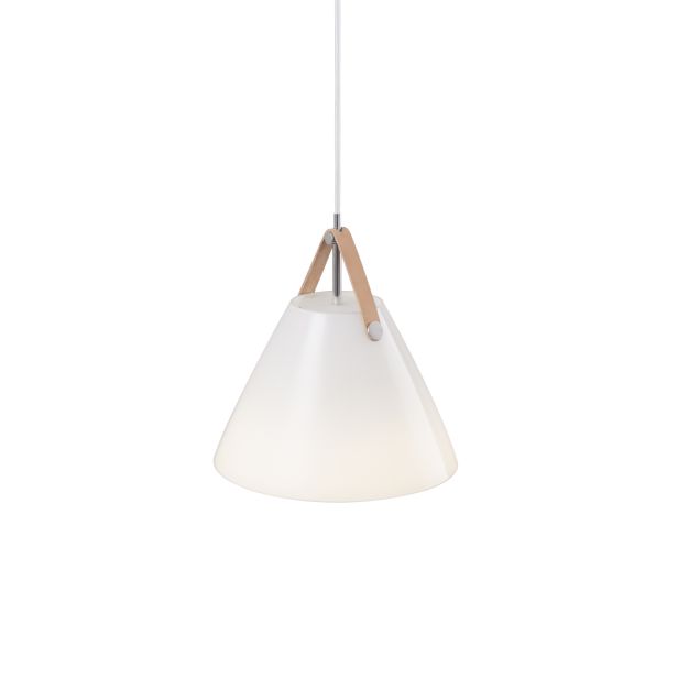Design for the People Strap 27 - Pendelleuchte - Ø 27 x 334,55 cm - weißes Glas