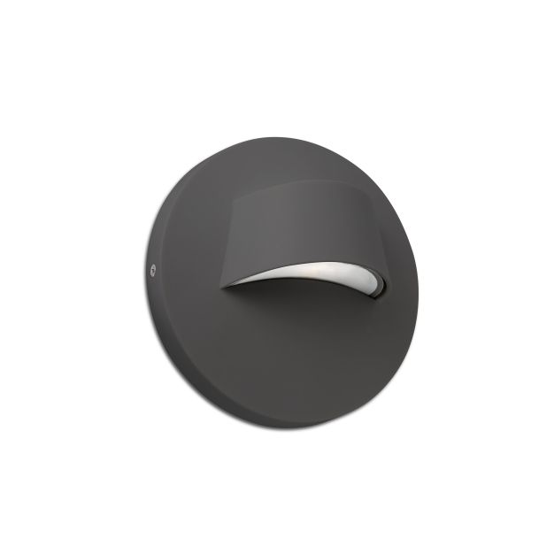 Faro Brow - Wandleuchte - Ø 12 x 7 cm - 3W LED inkl. - IP44 - dunkelgrau
