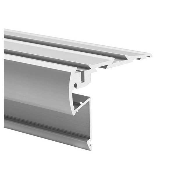 Klus STEPUS - LED-Profil für Treppenkanten - 5,71 x 7,97 cm - silber eloxiert