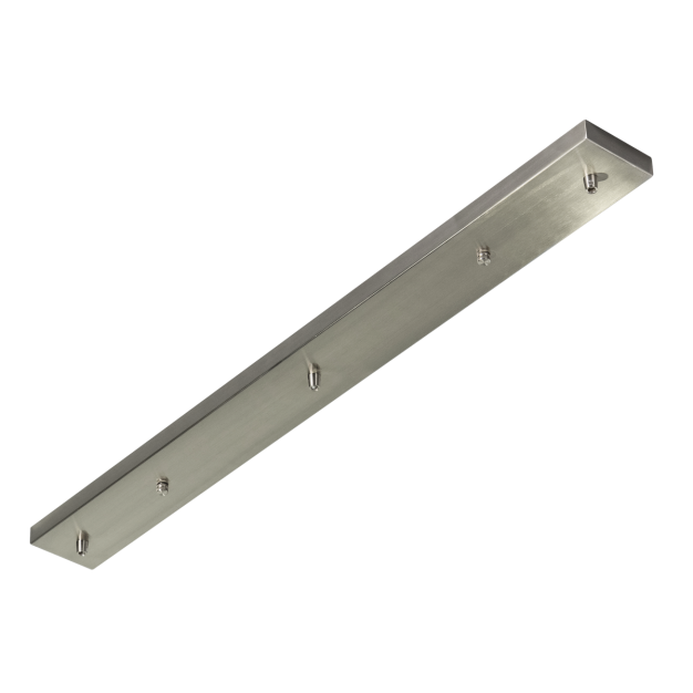 ETH - Deckenplatte 3 Lichtpunkte - 90 x 9 x 2,5 cm - Stahl satiniert