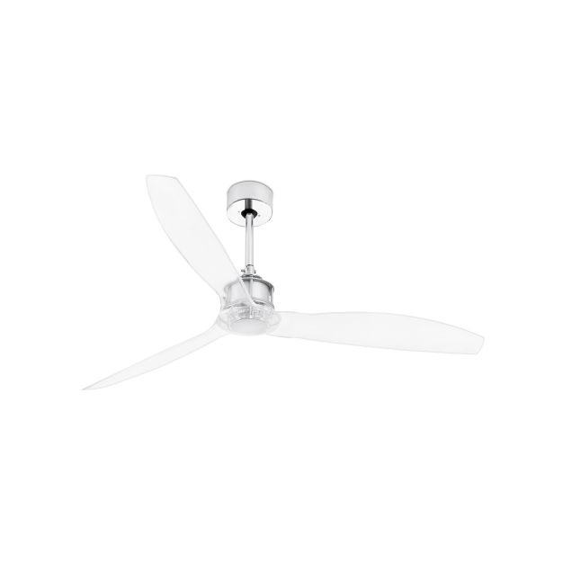 Faro Justfan - Deckenventilator mit Fernbedienung - Ø 128 cm - Chrom und transparent