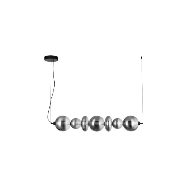 Nova Luce Bally - Hängelampe - 117 x 125 x 19,5 cm - 40W dimmbar LED inkl. - matt schwarz und rauchgrau