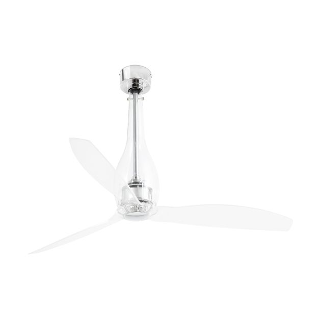 Faro Eterfan - Deckenventilator mit Fernbedienung - Ø 128 cm - Chrom und transparent