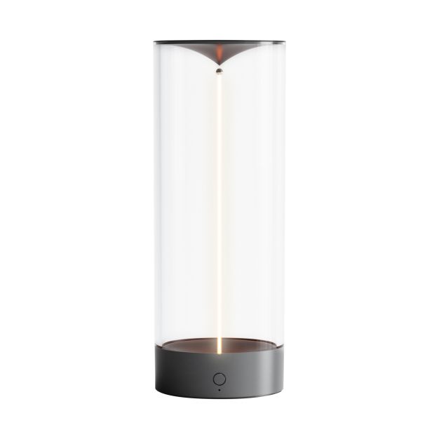 Zuma Line Esterno - wiederaufladbare Tischleuchte - Ø9.15 x 24.15 cm - 1.2W LED inkl. - 3 stufig dimmbar - IP54 - dunkelgrau