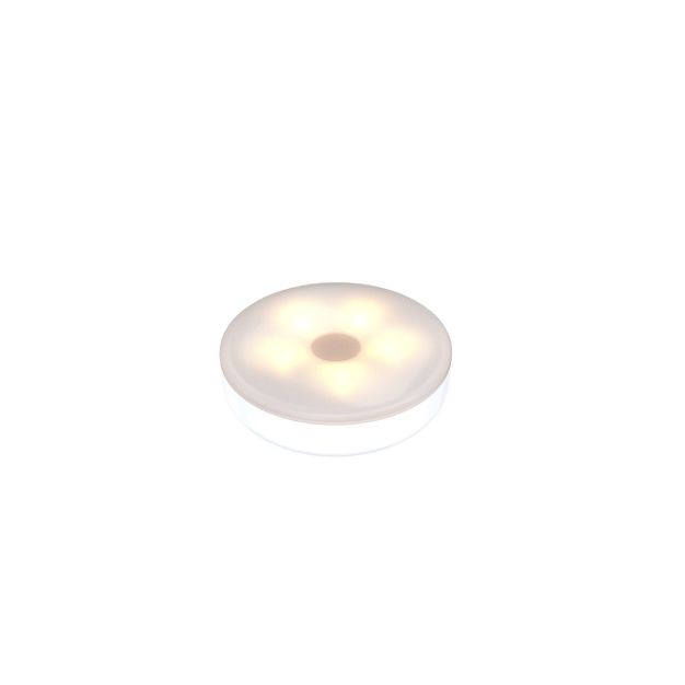 Calex Spot On Rechargeable Pucklight - wiederaufladbar über USB-Stecker - Ø 6,5 x 1,8 cm - weiß