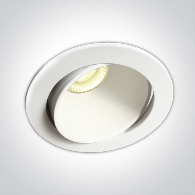 ONE Light COB Outdoor/Bathroom Range - Einbaustrahler 1L - Ø 10,6 x 8,4 cm - 8W dimmbare LED inkl. - IP54 - weiß