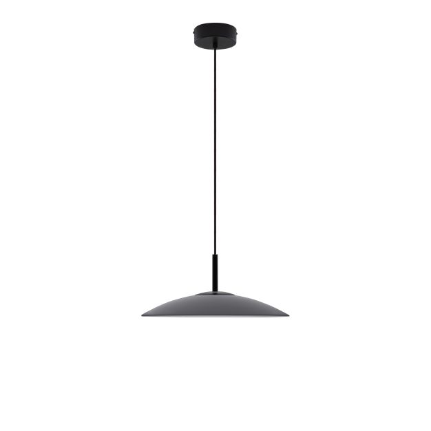 Nova Luce Polifemo - hängelampe - Ø 40 x 140 cm - 12W LED inkl. - Rauchglas und Sand schwarz