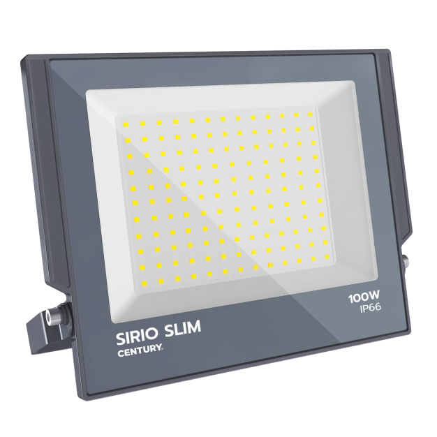 Century Italia Sirio Slim - Scheinwerfer - 27 x 2,9 x 23 cm - 100W LED inkl. - IP66 - grau