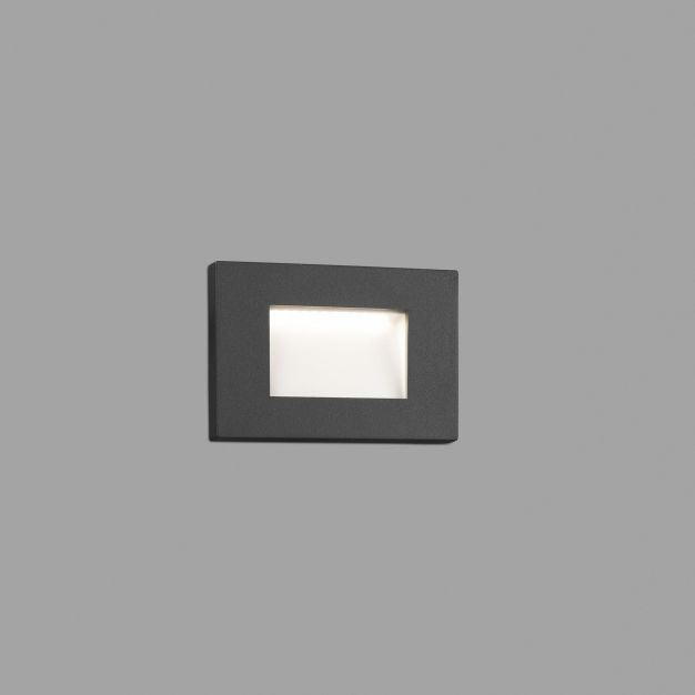 Faro Spark II - Wandeinbauleuchte - 10,5 x 7,5 cm - 5W LED inkl. - IP65 - dunkelgrau