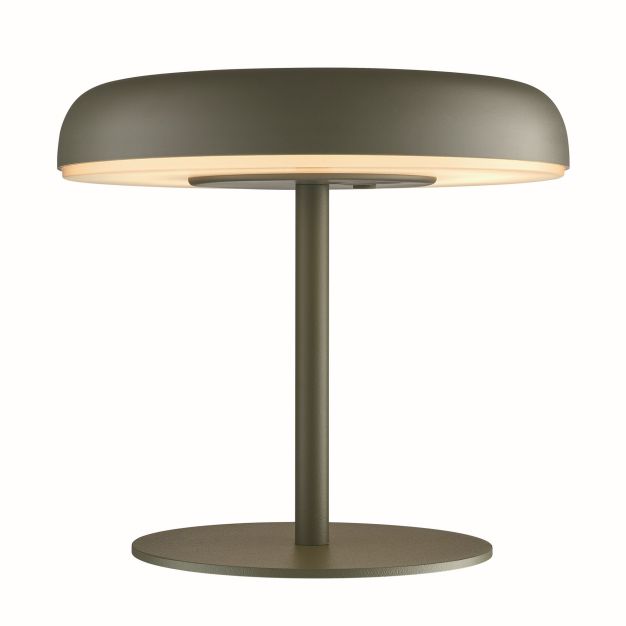 Nordlux Elmer Solar - batteriebetriebene Tischleuchte für draußen - Ø 13 x 17 cm - 3 Stufen dimmbar - 2W LED inkl. - IP44 - grün