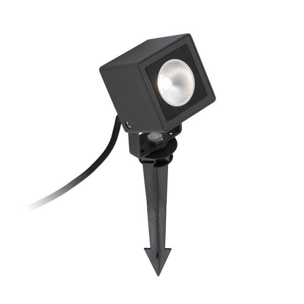 Faro Sobek - Bodenspot auf Spike - 8 x 7 x 33 cm - 7W LED inkl. - IP65 - mattschwarz