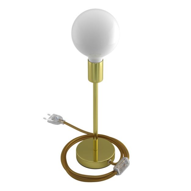 Creative Cables Alzaluce -Tischlampe - Ø 12 x 34 cm - Metall - gold