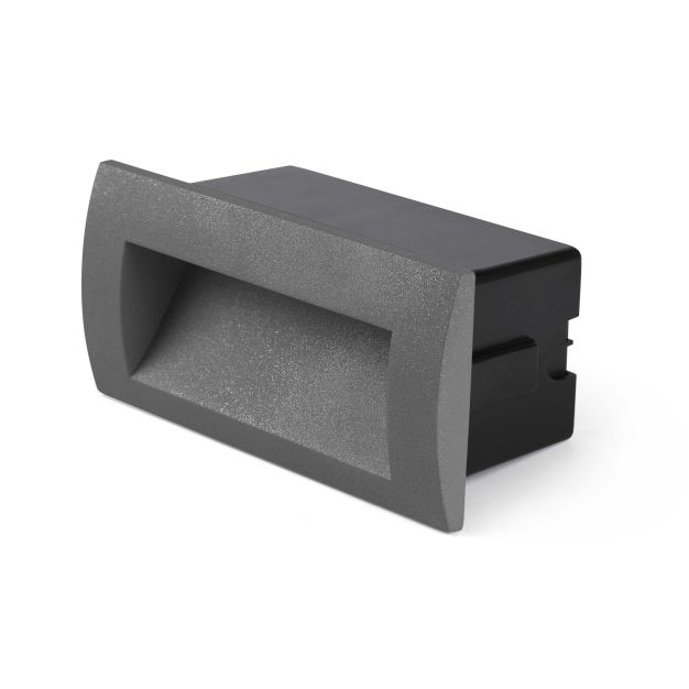 Faro Sedna - Wandeinbauleuchte - 14 x 7,2 x 7 cm - 3W LED inkl. - IP65 - dunkelgrau