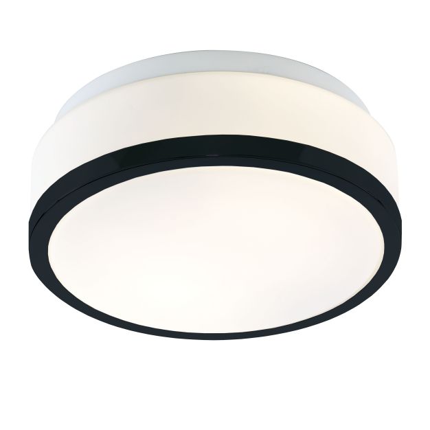 Searchlight Cheese - Deckenleuchte - Ø 29 x 10 cm - IP44 - schwarz und weiß