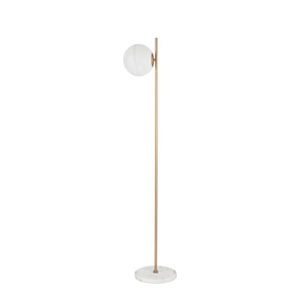 Nova Luce Cantona - Stehleuchte - 155 cm - Messing gold und weiß
