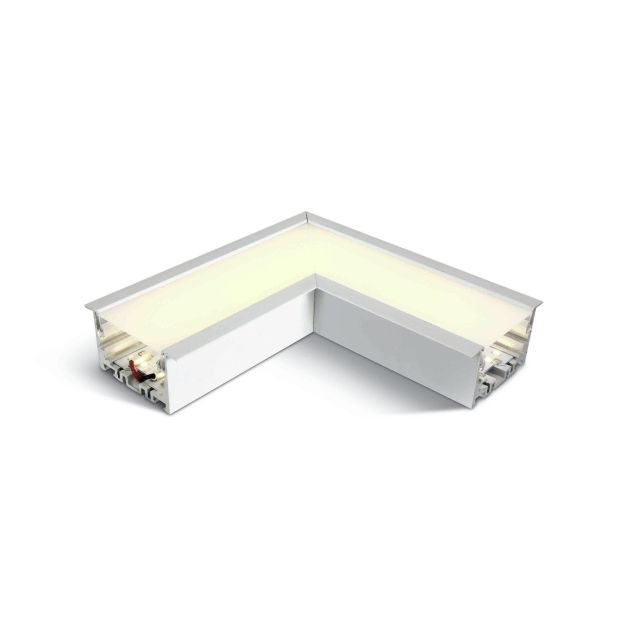 ONE Light LED-Einbauprofile linear - Ecke für 38152R - 16,4 x 7 x 6 cm - 8W LED inkl. - weiß - warmweiße Lichtfarbe