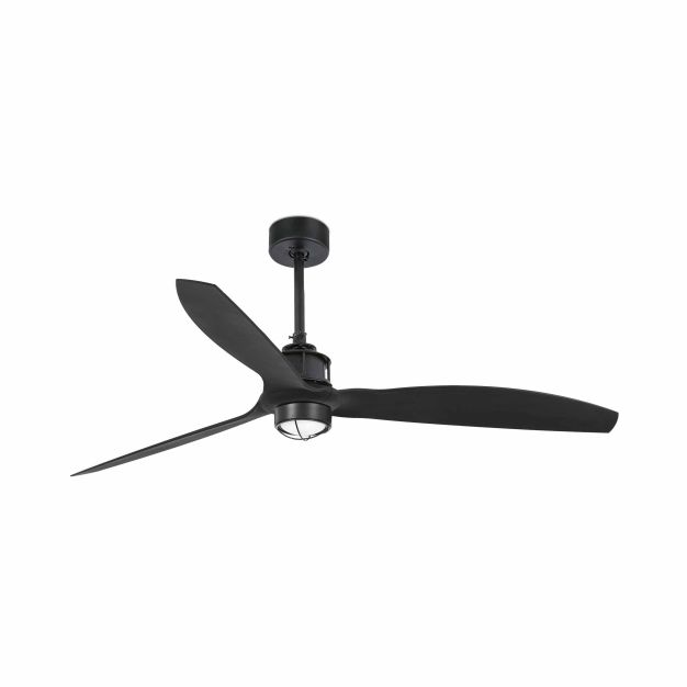 Faro Justfan - Deckenventilator mit Licht und Fernbedienung - Ø 128 cm - 17W LED inkl. - mattschwarz